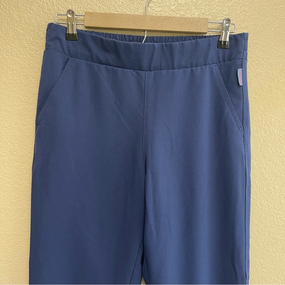 ๐ MOVEMENT Flat Front Scrub Pant Jogger Womens S Navy Blue NWOT - Picture 4 of 13